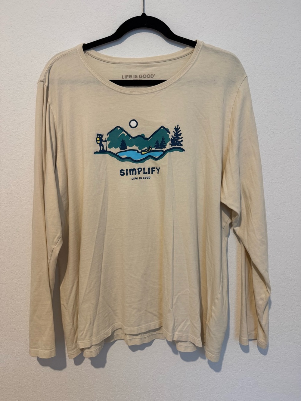Life Is Good Crusher Long Sleeve Simplify Graphic Tee